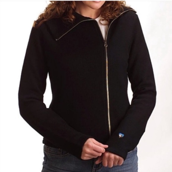 Kuhl Sweaters - Black Kuhl Wool Zip Up Prague Sweater Size S